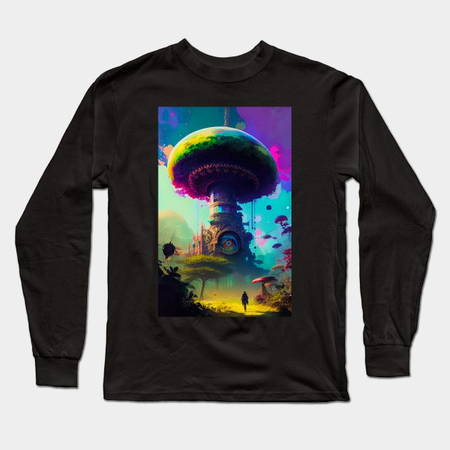 Abstract Another World Explorer Long Sleeve T-Shirt by Voodoo Production